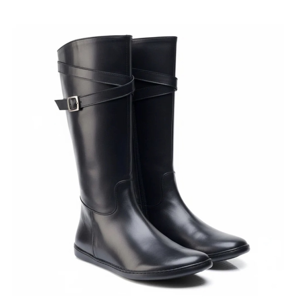 NWOT ZAQQ Attraqt Nappa Black Barefoot Tall Boots